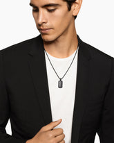 Chevron Tag in Black Titanium, 27mm